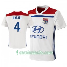 Camisolas de Futebol Olympique Lyonnais Rafael 4 Equipamento Principal 2018/19 Manga Curta